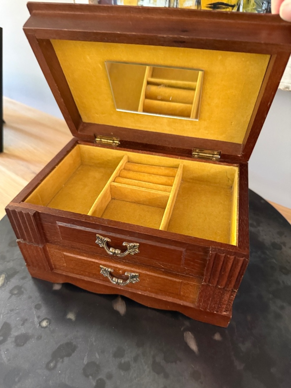Wooden Jewelry Music Box by Laurel (VTG Japan) Plays Love Story 1971 not TSwift